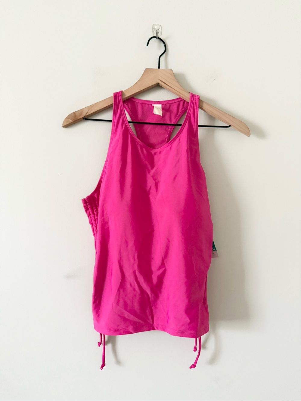 NWT Outdoor Oasis Hot Pink Ruched Tankini Swim Top Size 0X